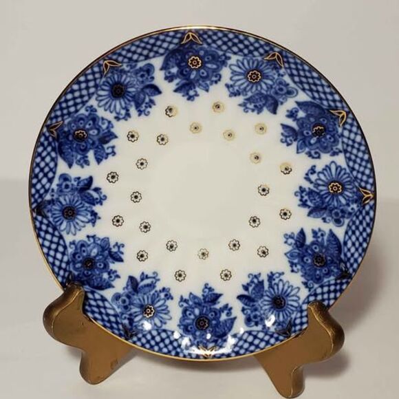 Lomonosov Teacup and Saucer Blue Russia - Picture 5 of 8